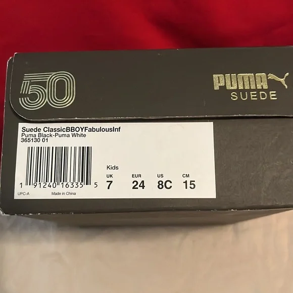 Toddler size 8 black suede Adidas. - Picture 6 of 6